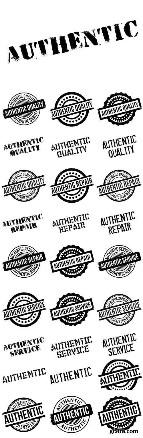 Vector Set - Authentic Rubber Stamps