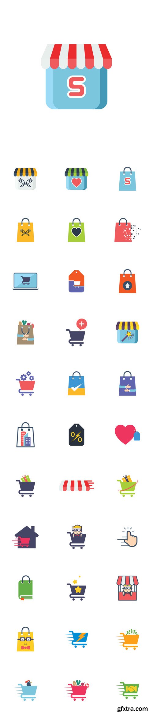 Vector Set - Shop Logos Design Element Vector Set - Shop Logos Design Element