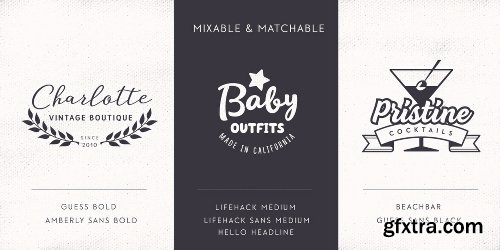 The Best of DearType’s Scripts & Sans Serifs Font Bundle - 16 Fonts