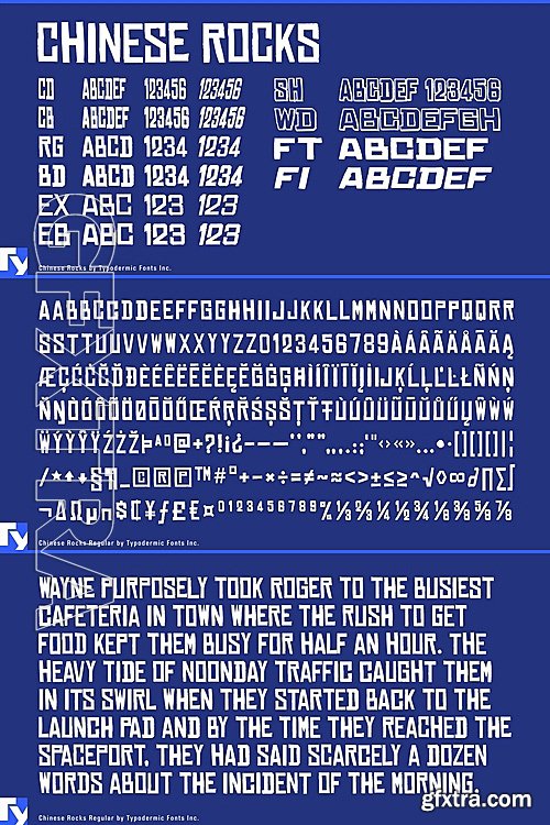 Chinese Rocks - 16 fonts: $60.00
