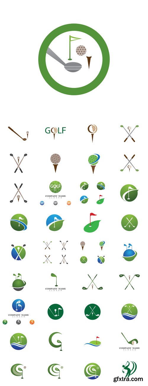 Vector Set - Golf Logo Templates Vector Set - Golf Logo Templates