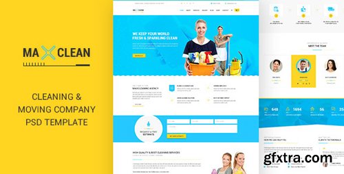 ThemeForest - Max Cleaners &amp; Movers - PSD Template 11551677