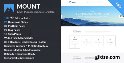 ThemeForest - Mount &ndash; Multi-purpose Business PSD Template 10018254