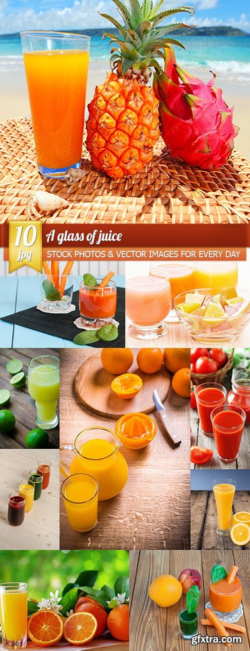A glass of juice, 10 x UHQ JPEG
