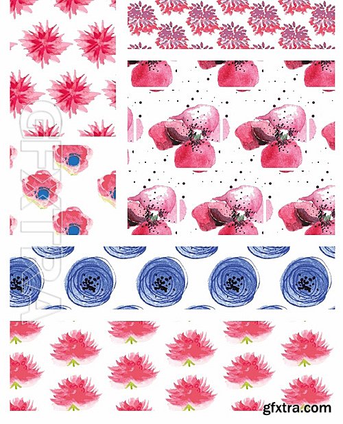 Floral Vector Patterns Set 4