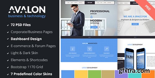 ThemeForest - Avalon - Business &amp; Technology PSD Template 8794924