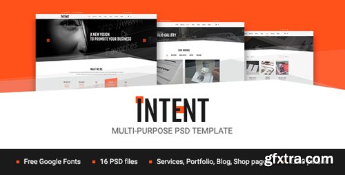 ThemeForest - Intent &mdash; MultiPurpose Business/Personal Portfolio PSD Template 14993535