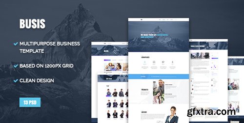 ThemeForest - Busis &mdash; Clean Multipurpose Business &amp; Corporate PSD Template 16470434