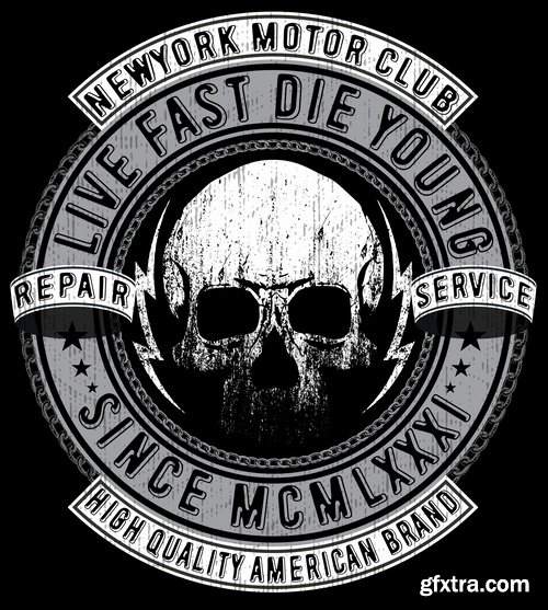 Collection image to print T-shirts with the slogan for the things T-shirt 7-25 EPS