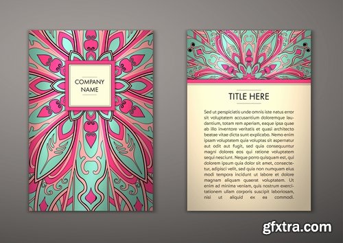 Collection book cover journal notebook flyer card business card banner vector image 47-25 EPS