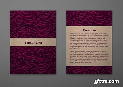 Collection book cover journal notebook flyer card business card banner vector image 47-25 EPS