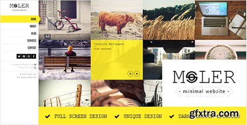 ThemeForest - Moler - Minimal Full Screen PSD Template 7068307