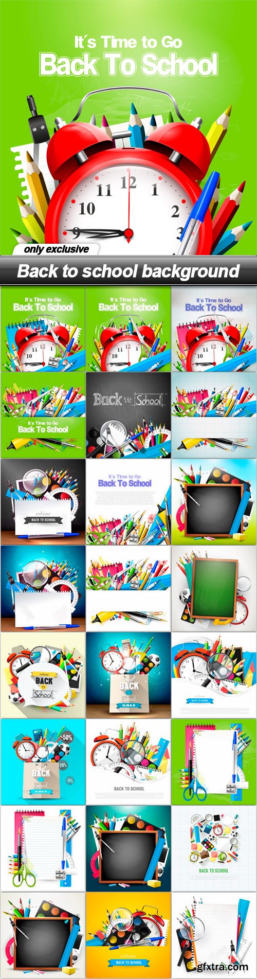 Back to school background - 25 EPS