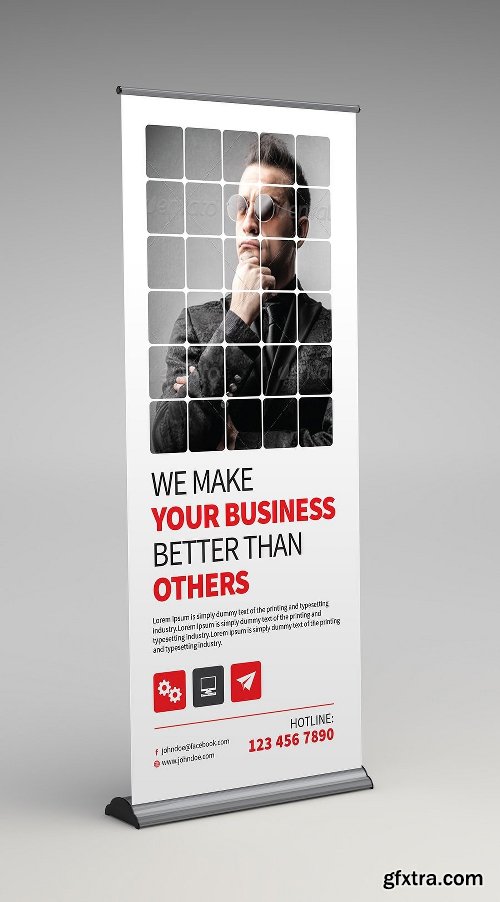 CreativeMarket Corporate Business Roll-up Banner 1138812