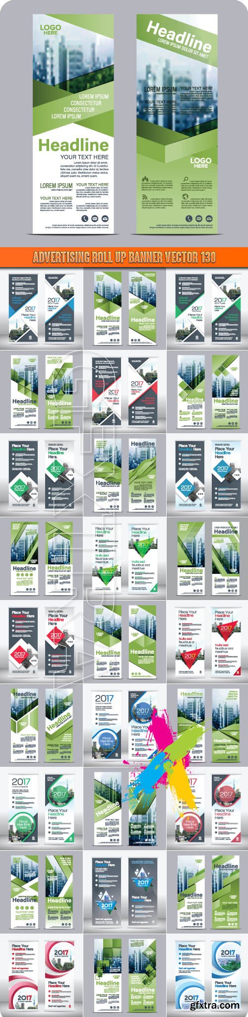 Advertising Roll up banner vector 130