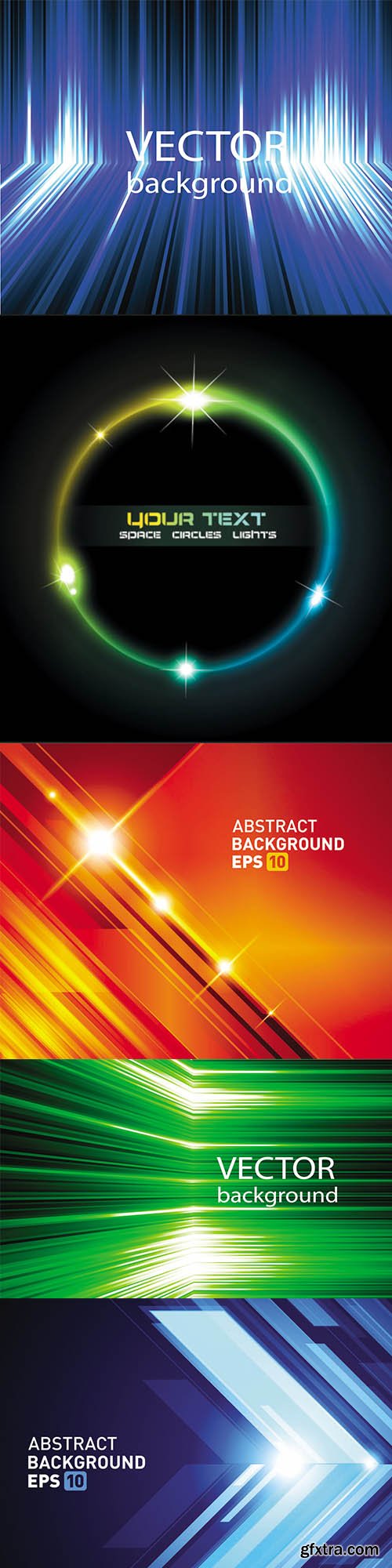 Stylish abstract vector backgrounds set 2