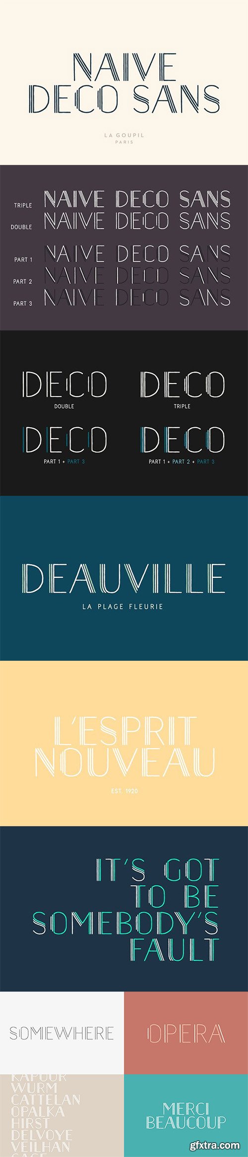 Naive Deco Sans Font Pack 1052983