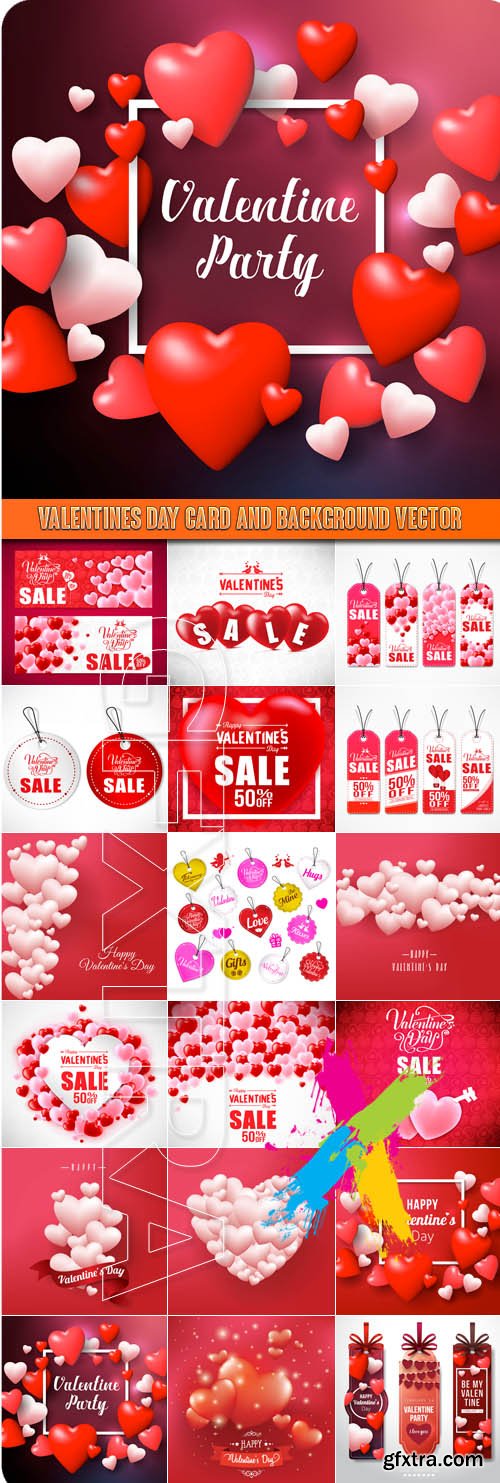 Valentines day card and background vector
