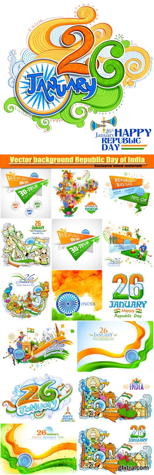 Vector background Republic Day of India