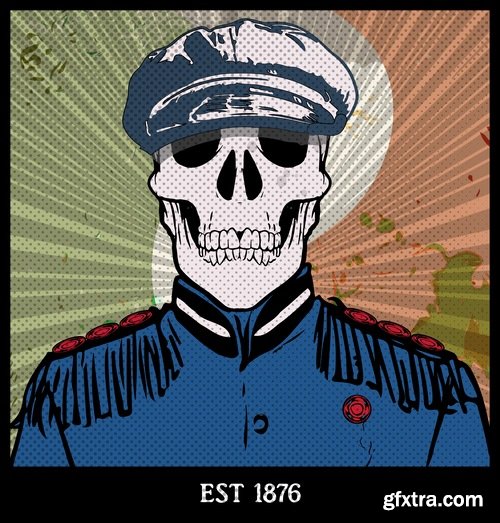 Skull Collection image to print T-shirts with the slogan for the things T-shirt 8-25 EPS