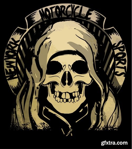 Skull Collection image to print T-shirts with the slogan for the things T-shirt 8-25 EPS