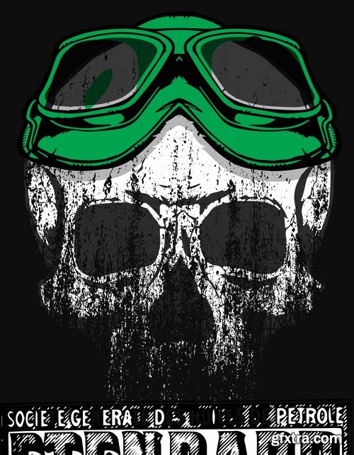 Skull Collection image to print T-shirts with the slogan for the things T-shirt 8-25 EPS