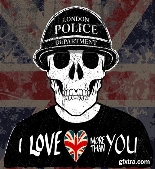 Skull Collection image to print T-shirts with the slogan for the things T-shirt 8-25 EPS