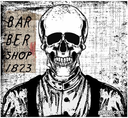 Skull Collection image to print T-shirts with the slogan for the things T-shirt 8-25 EPS