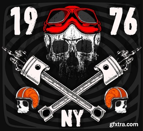 Skull Collection image to print T-shirts with the slogan for the things T-shirt 8-25 EPS