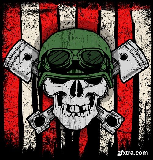 Skull Collection image to print T-shirts with the slogan for the things T-shirt 8-25 EPS