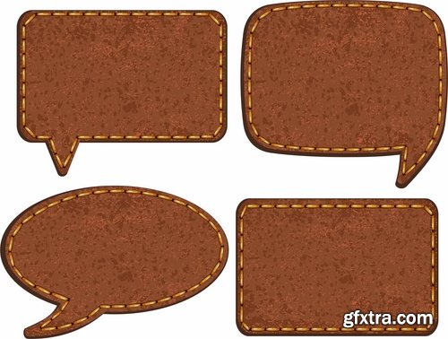 Collection Interior leather sticker label plate banner for an advertising slogan 25 EPS