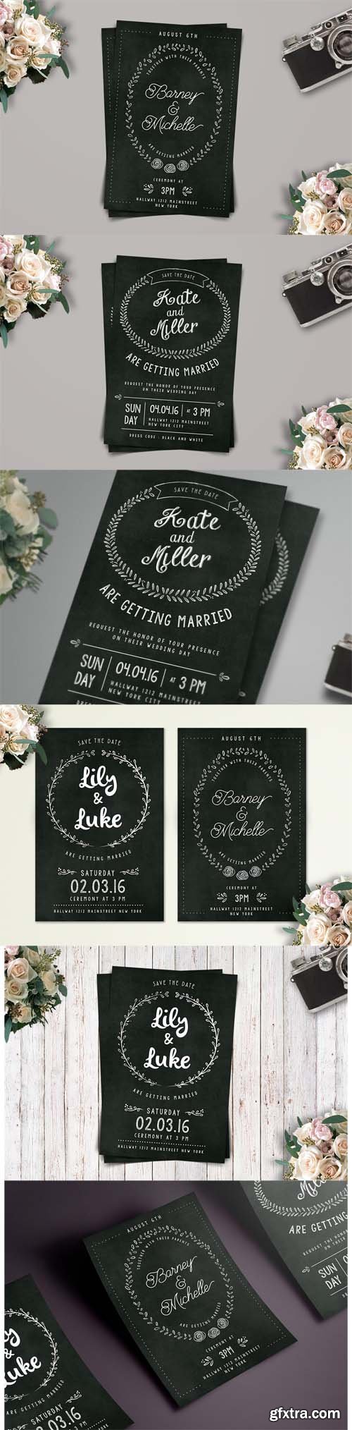 Chalkboard Wedding Invitation Chalkboard Wedding Invitation