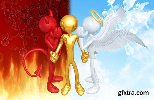 Angel and devil 3D backgrounds - 7 UHQ JPEG