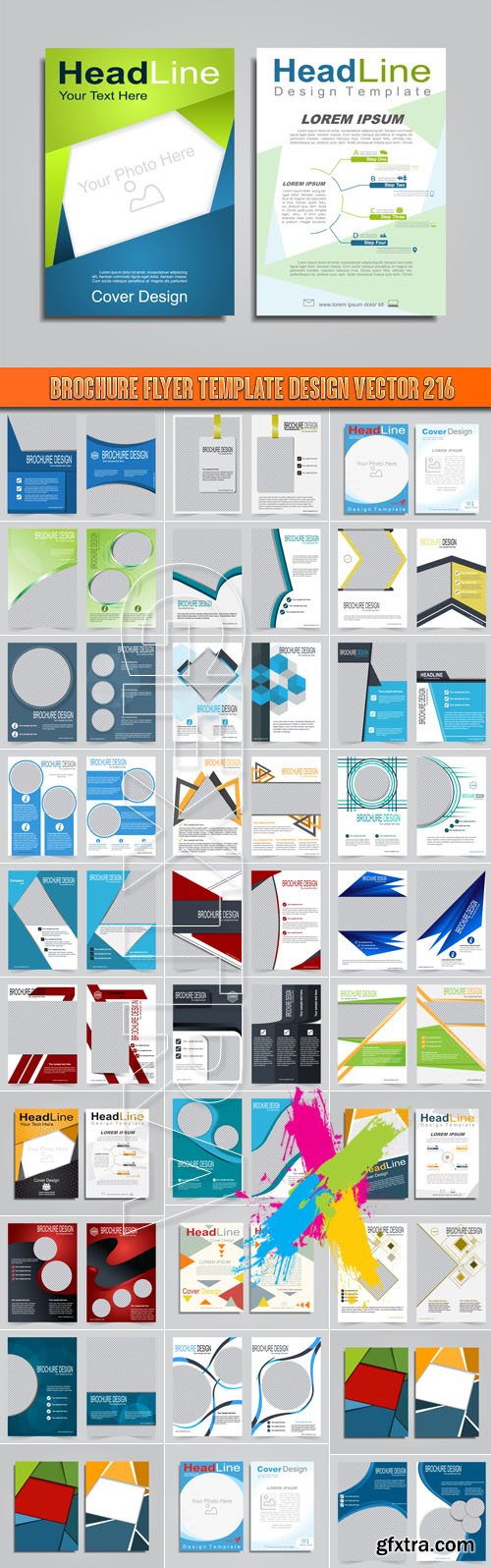 Brochure flyer template design vector 216