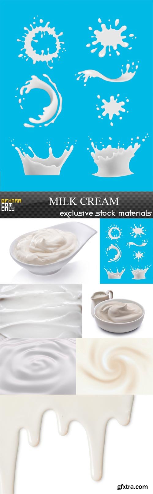 Milk Cream - 7 x JPEGs