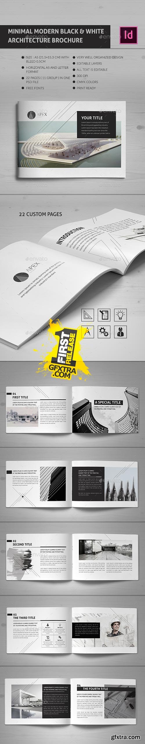 GraphicRiver - Minimal Modern Black &amp; White Architecture Brochure Indd v 17456046
