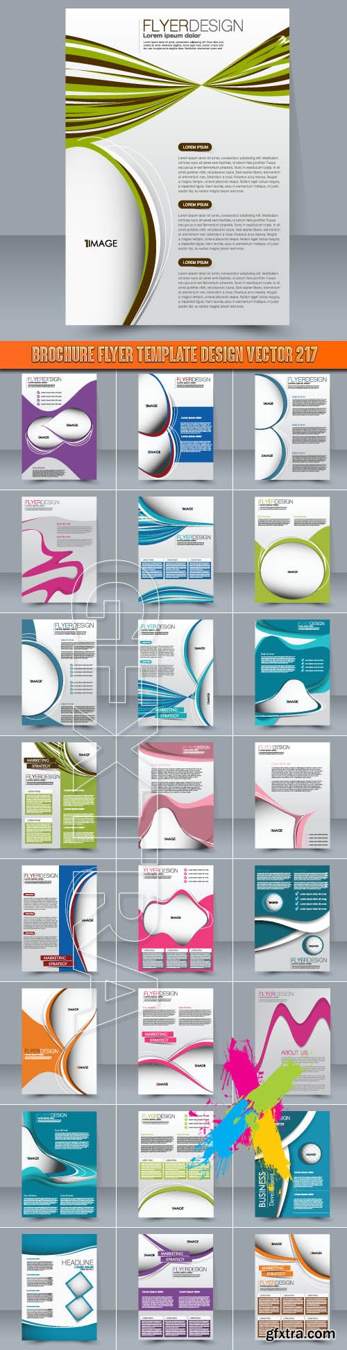 Brochure flyer template design vector 217