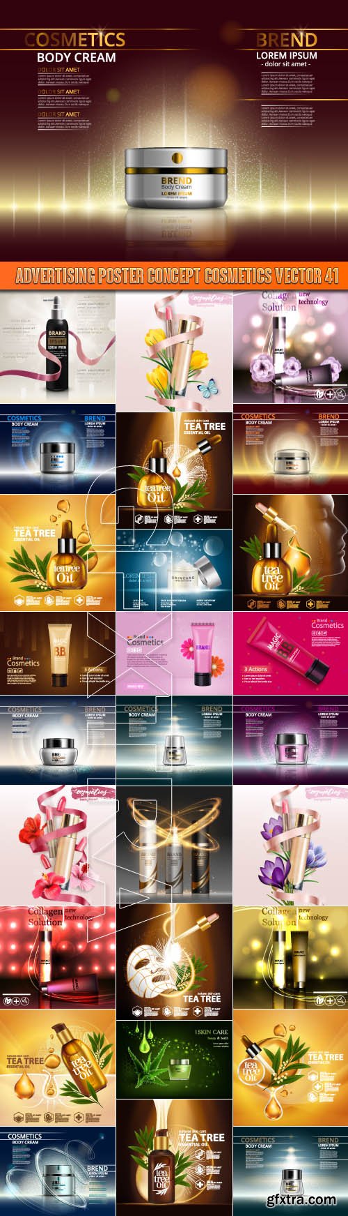 Advertising Poster Concept Cosmetics vector 41