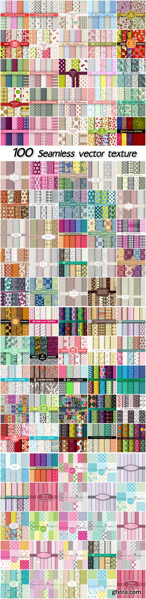 Seamless Textures & Patterns Collection #1, 100xEPS