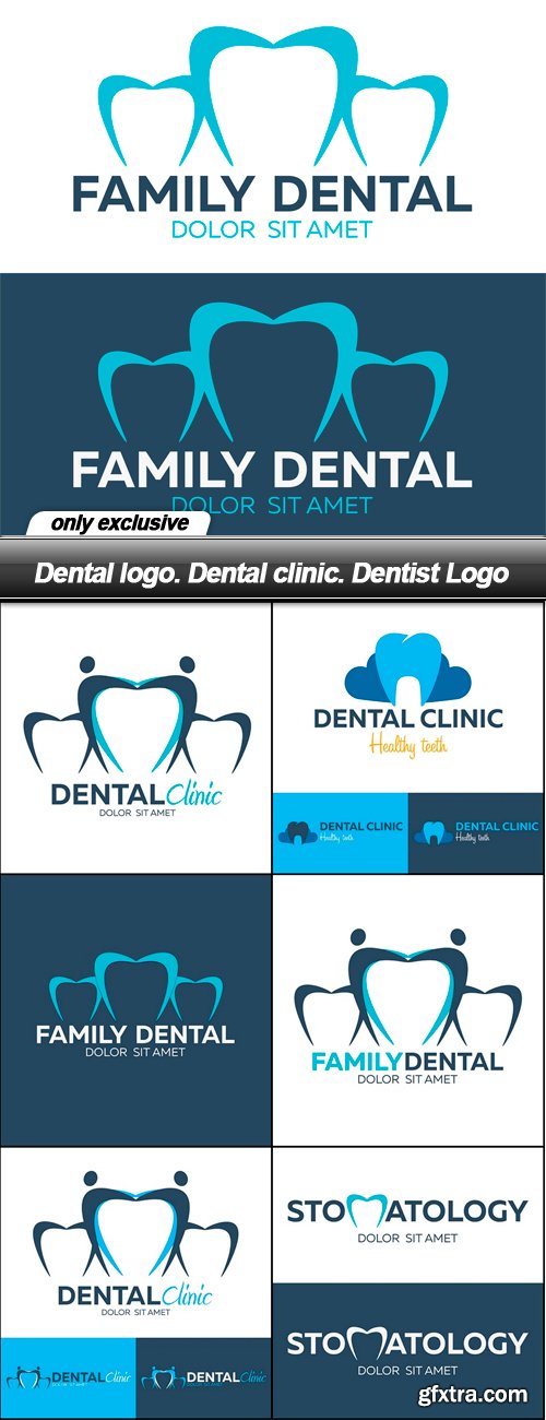 Dental logo. Dental clinic. Dentist Logo - 7 EPS