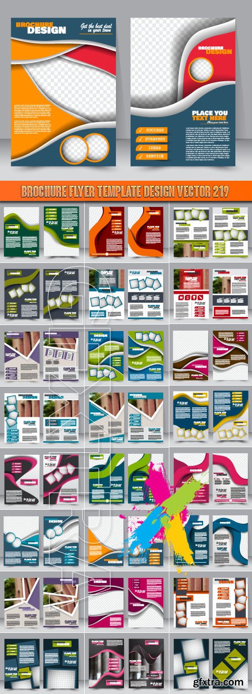 Brochure flyer template design vector 219
