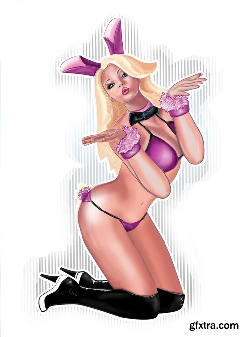 Playboy girl illustration - 6 UHQ JPEG