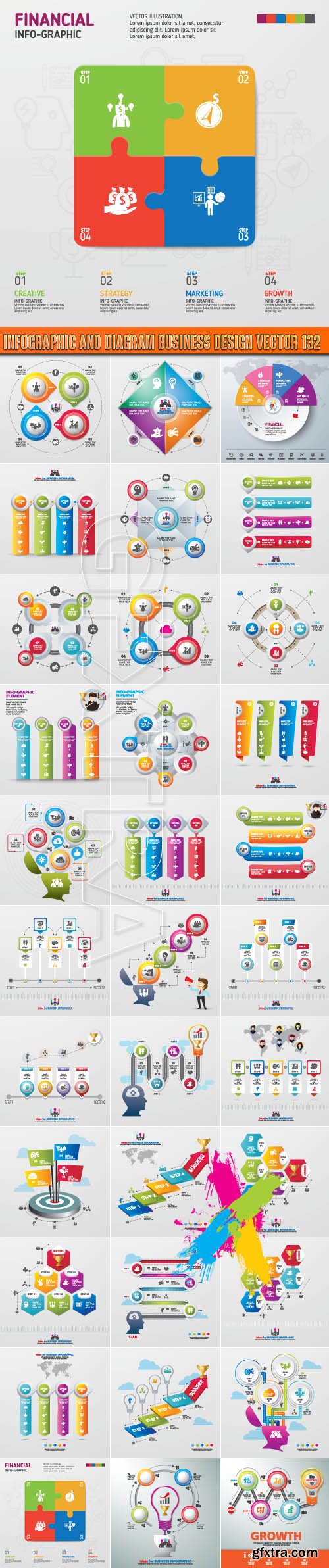 Infographic and diagram business design vector 132