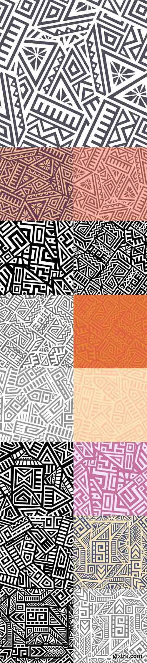 Vector Set - Aztec Seamless Patterns