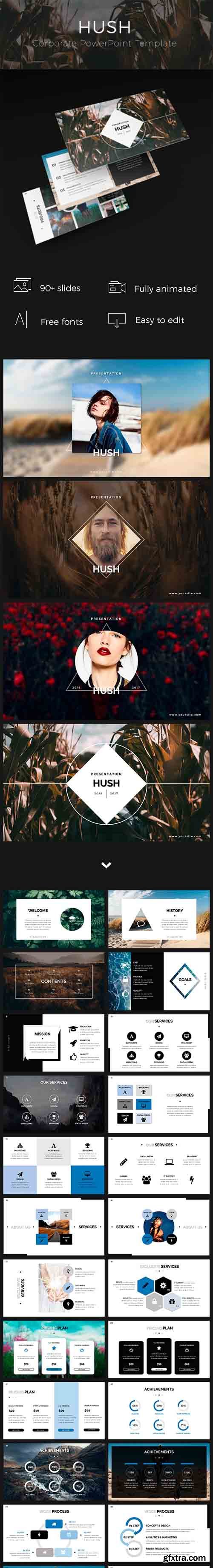 GR - Hush PowerPoint Template 19244414 GR - Hush PowerPoint Template 19244414