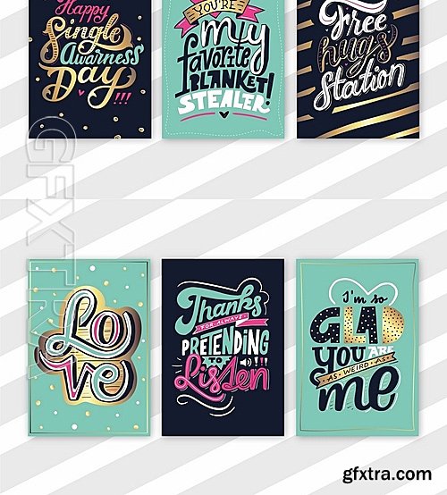 CM - Love lettering Valentines Cards 1170845