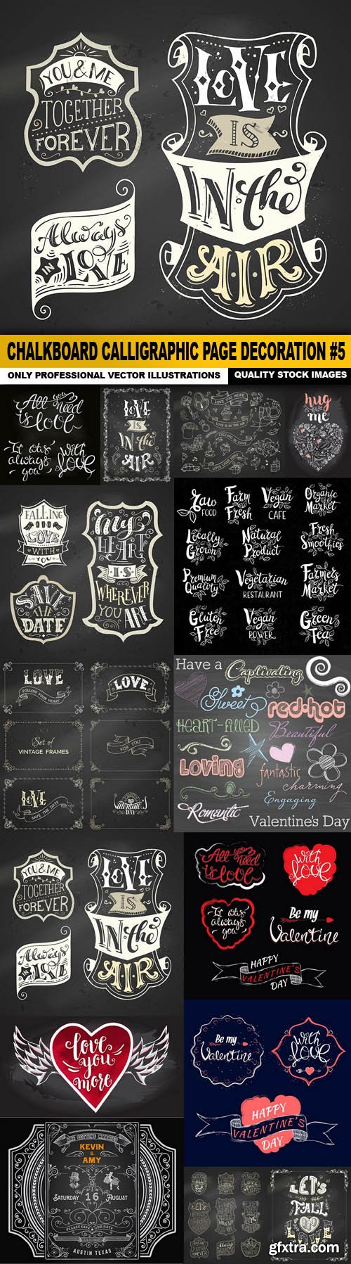 Chalkboard Calligraphic Page Decoration #5 - 15 Vector