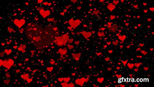 Valentine's Day background, flying hearts