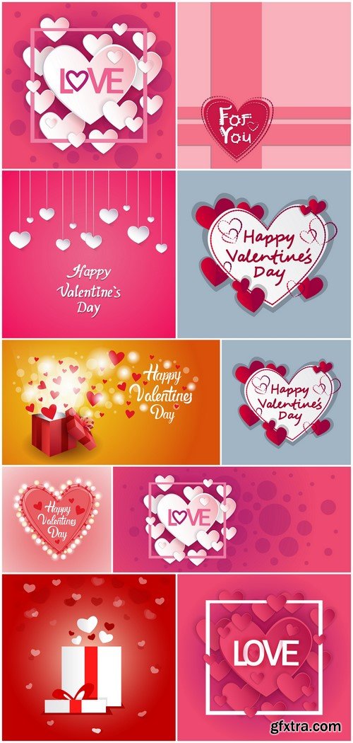 Valentine Day Gift Card 10X EPS