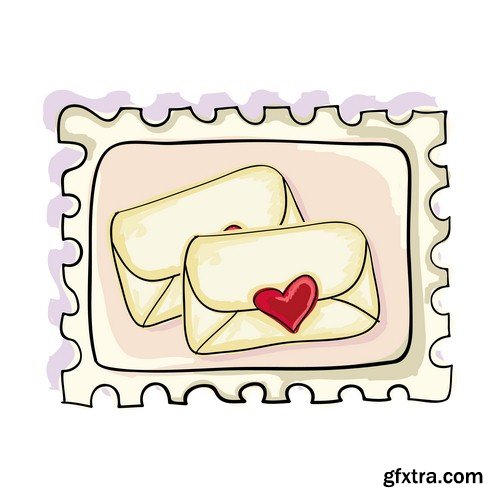 Valentines day poster illustration - 8 EPS